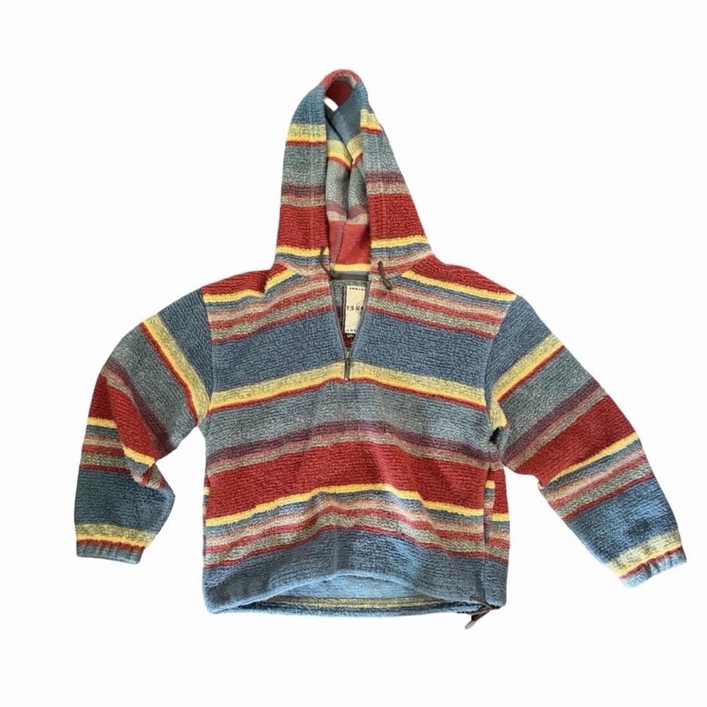 Tsunami Indigenous Collection Women's Striped Print Fleece Jacket M Western